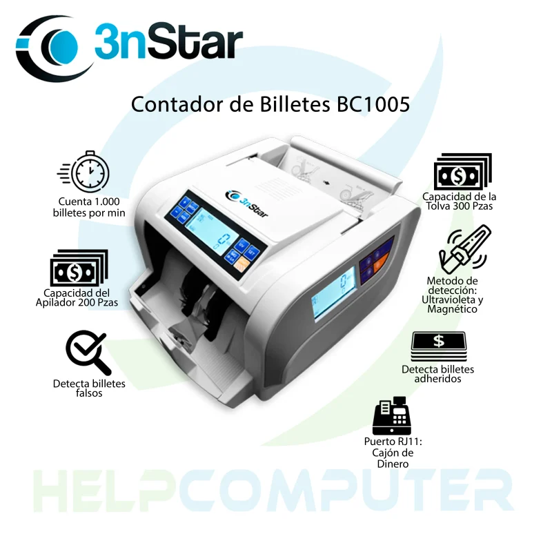 Contadora De Billetes 3nstar Con Visor Lcd Bc1005