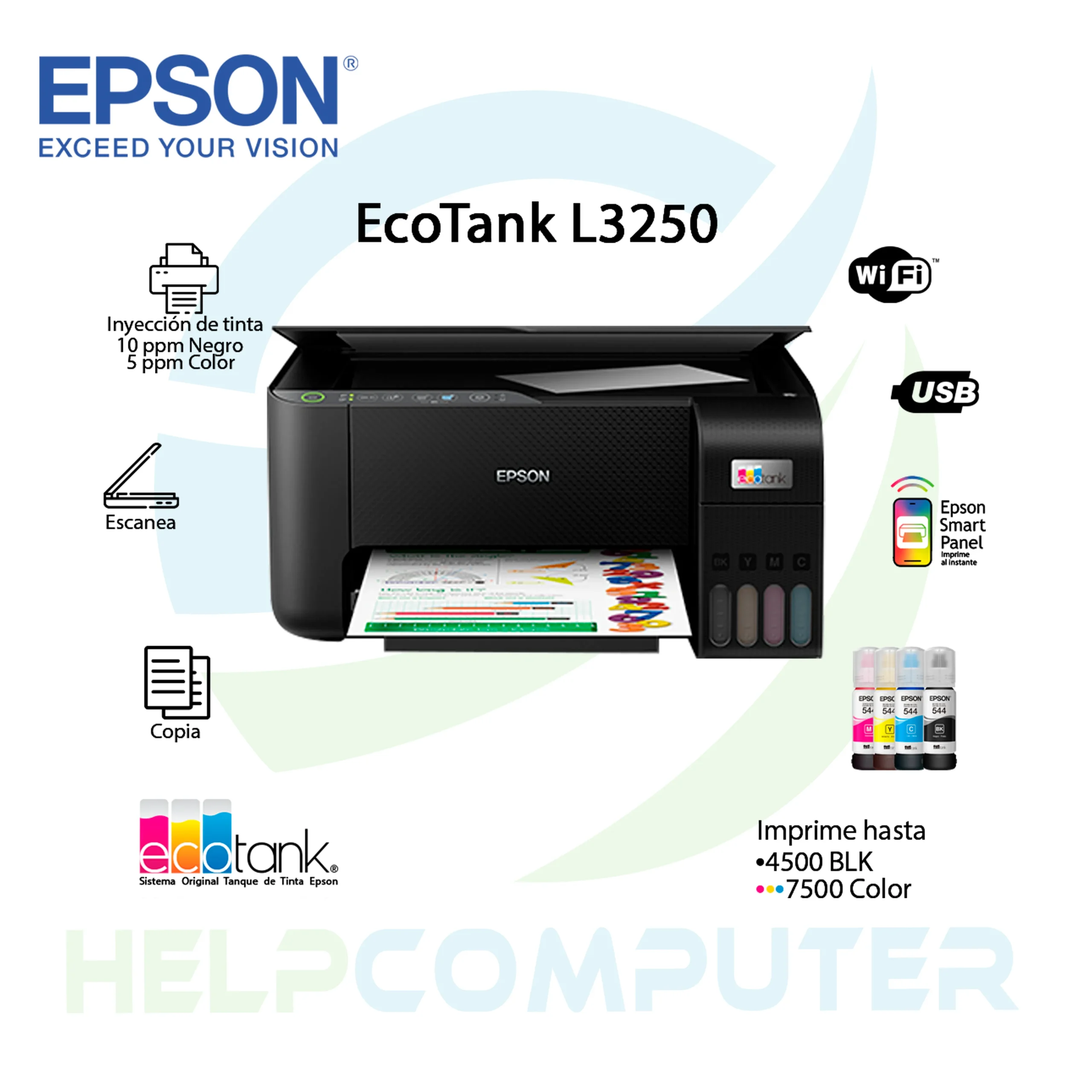 Impresora Epson L3250 Multifuncional Ecotank USB WIFI