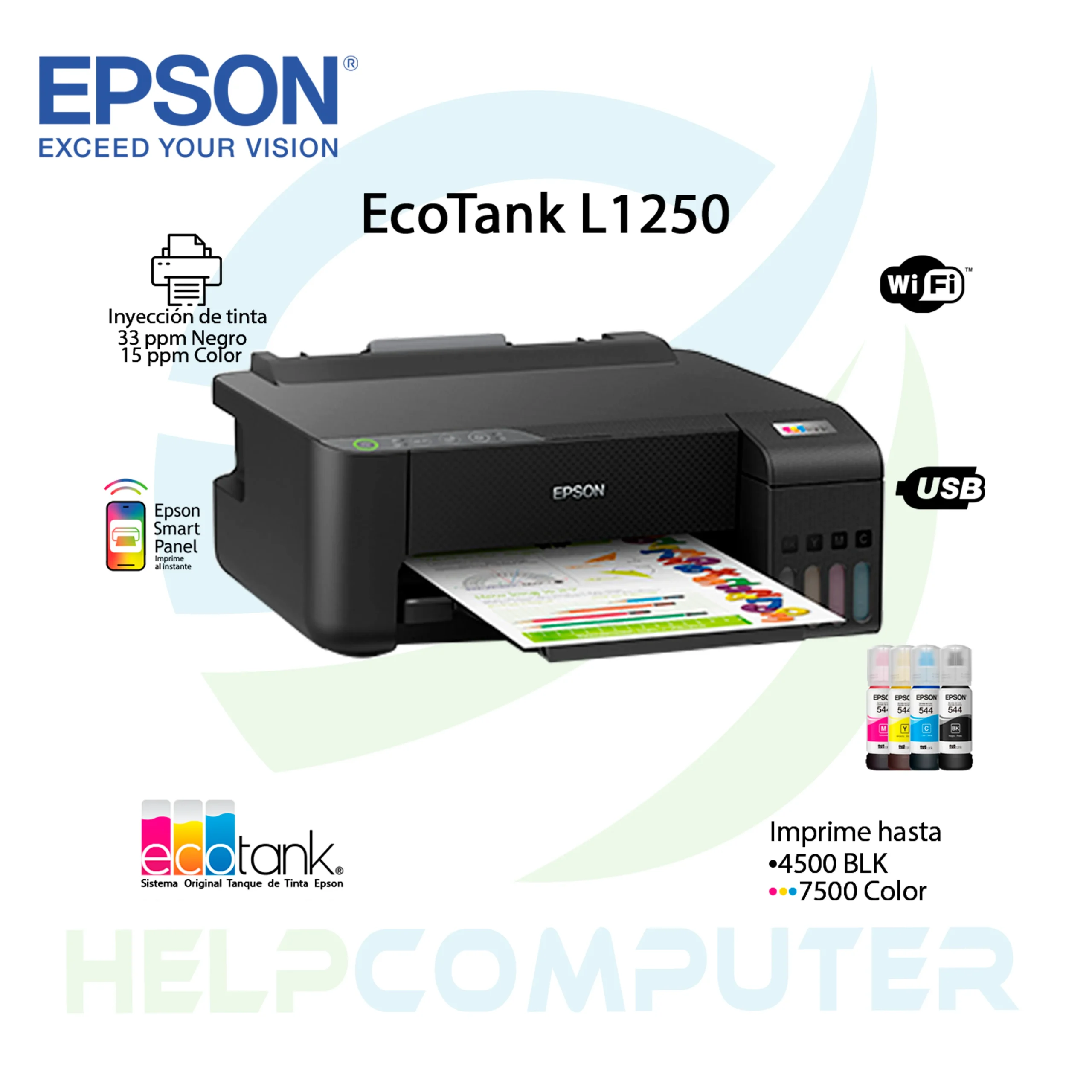 Impresora Epson L1250 Ecotank USB WIFI