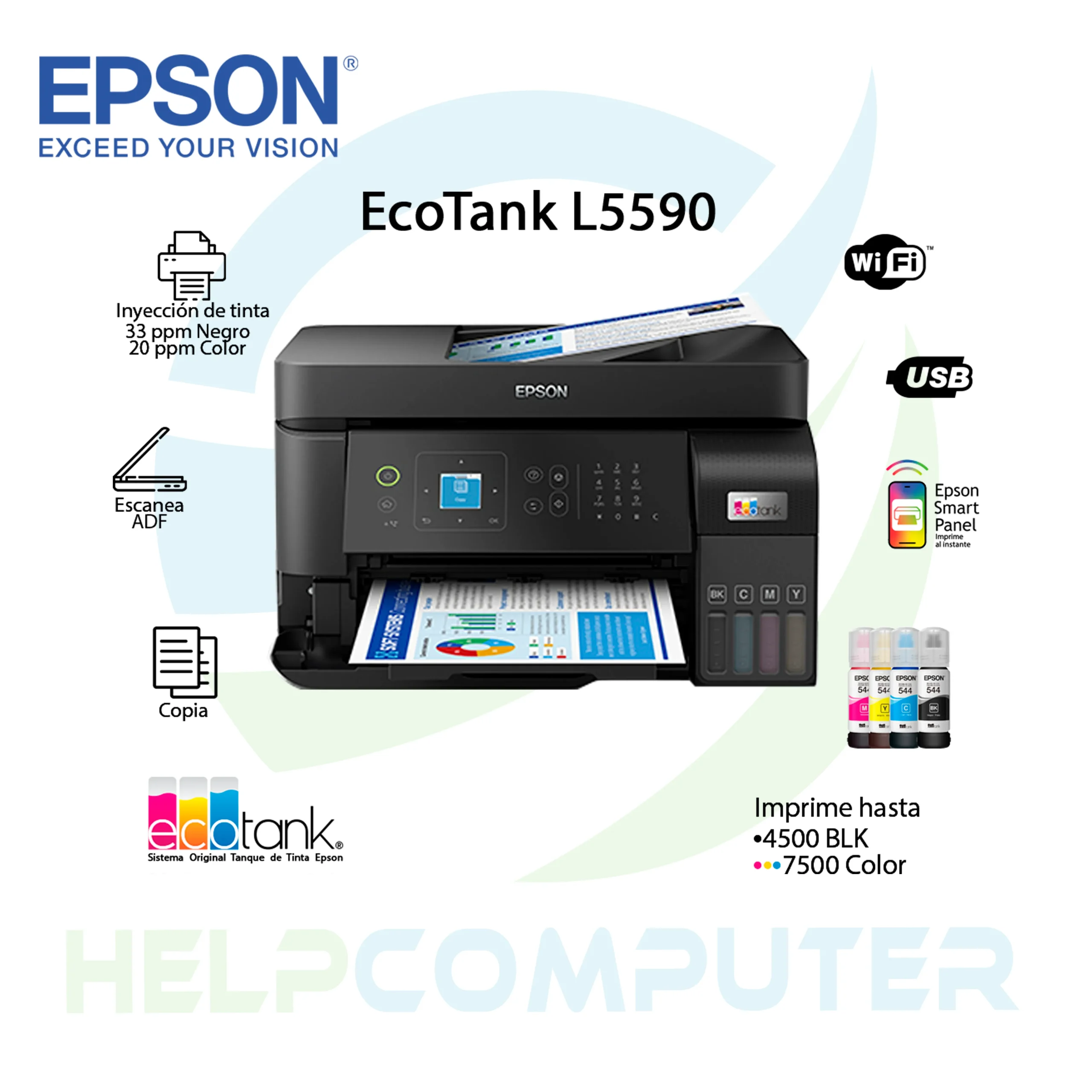 Impresora Epson L5590 Multifuncional Ecotank USB WIFI Ethernet