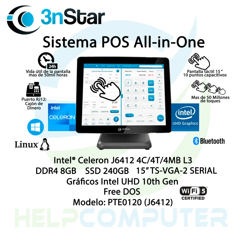 Computadora All-in-one 3nstar Pte0120 Pos Punto De Ventas