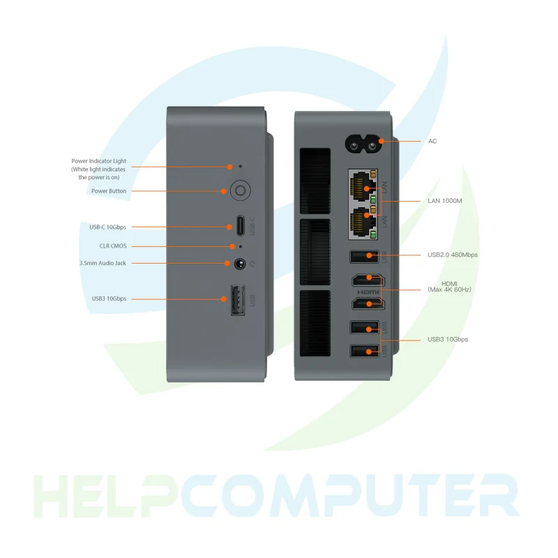 Computador Beelink EQR6 AMD Ryzen5 6600U 16GB RAM 500SSD - Imagen 7