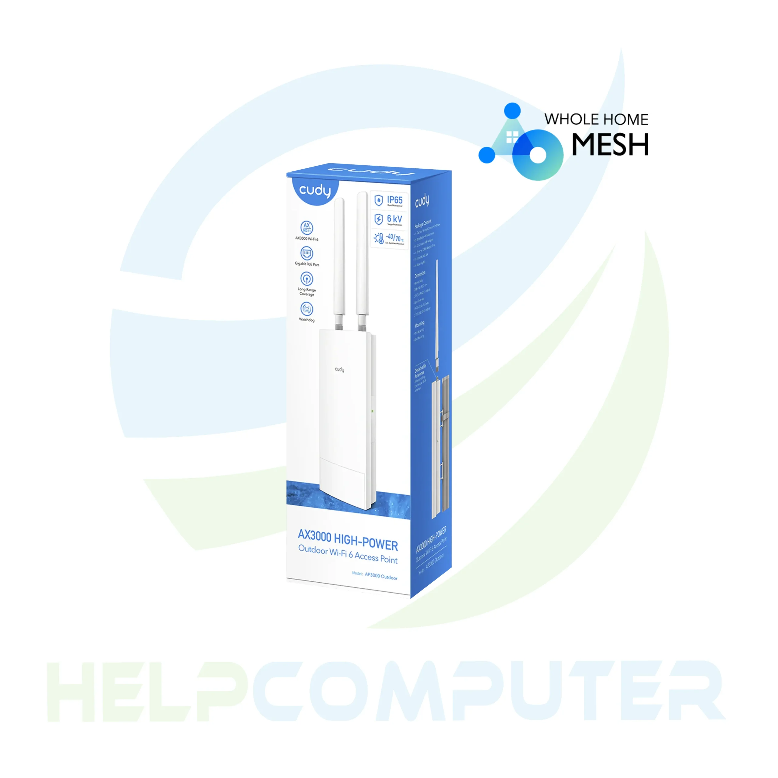 Punto de acceso exteriores Cudy AX3000 Wi-Fi 6 PoE sistema de malla