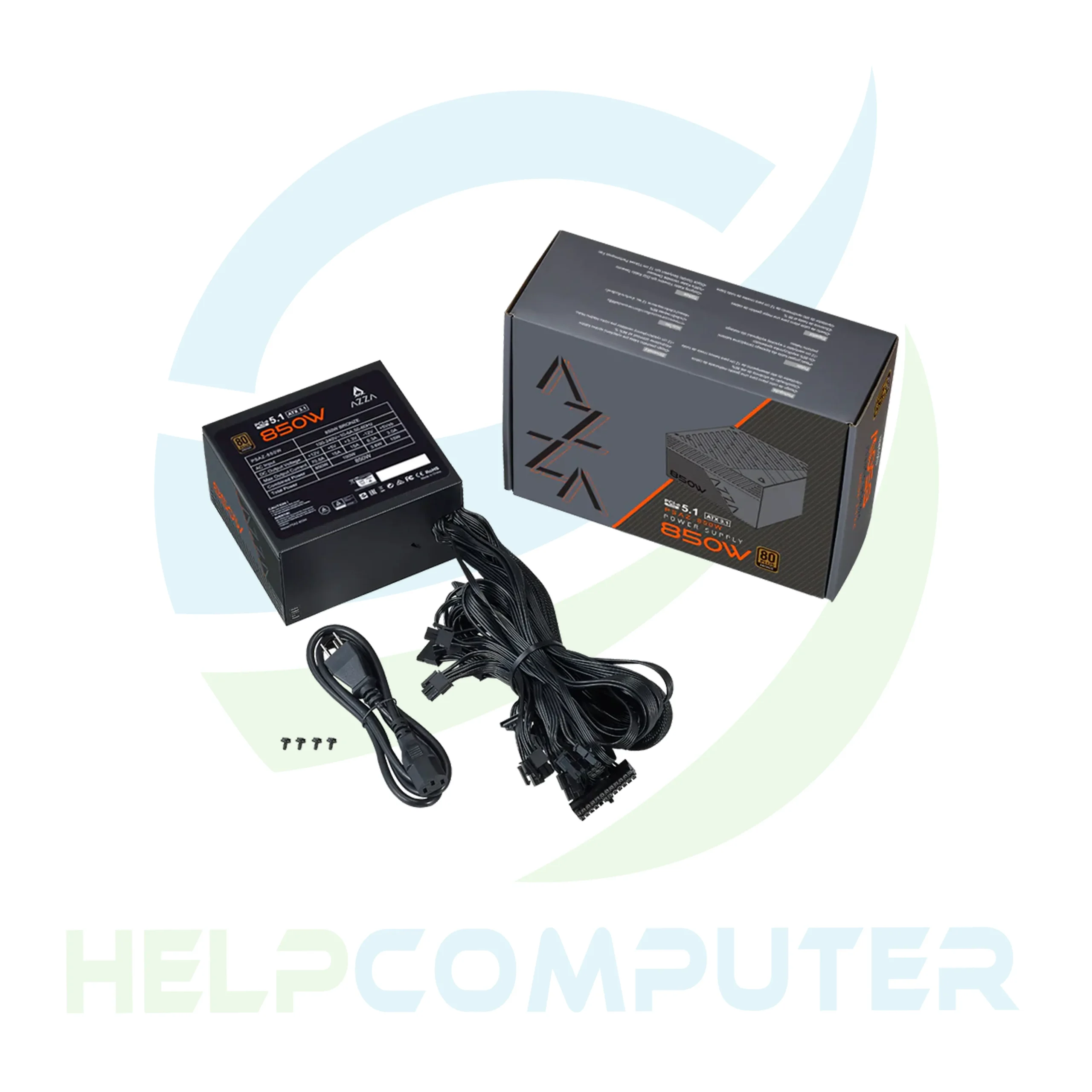 Fuente de poder certificada Azza ATX3.0 850W 80+Bronce - Imagen 3