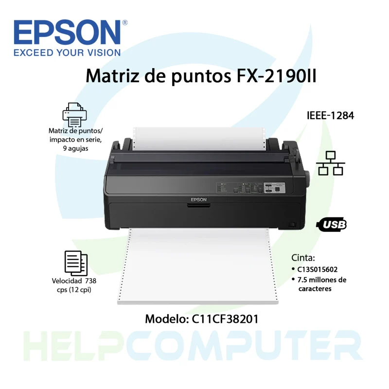Impresora Epson Matriz De Punto FX-2190II