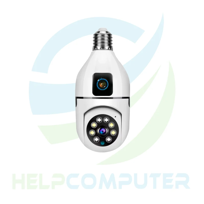 Cámara vigilancia 4MP, Wi-Fi, 360°, doble lente, vision nocturna 2.4Ghz