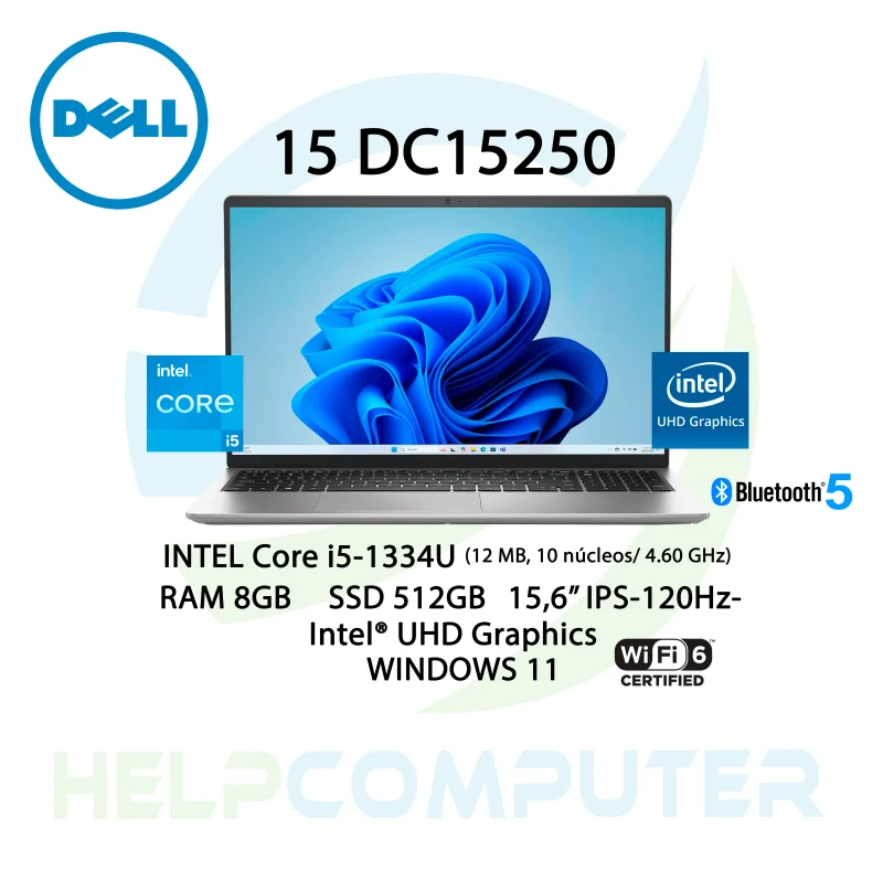 Laptop Dell Intel i5-13Gen 15.6″ 8GB RAM 512GB M.2