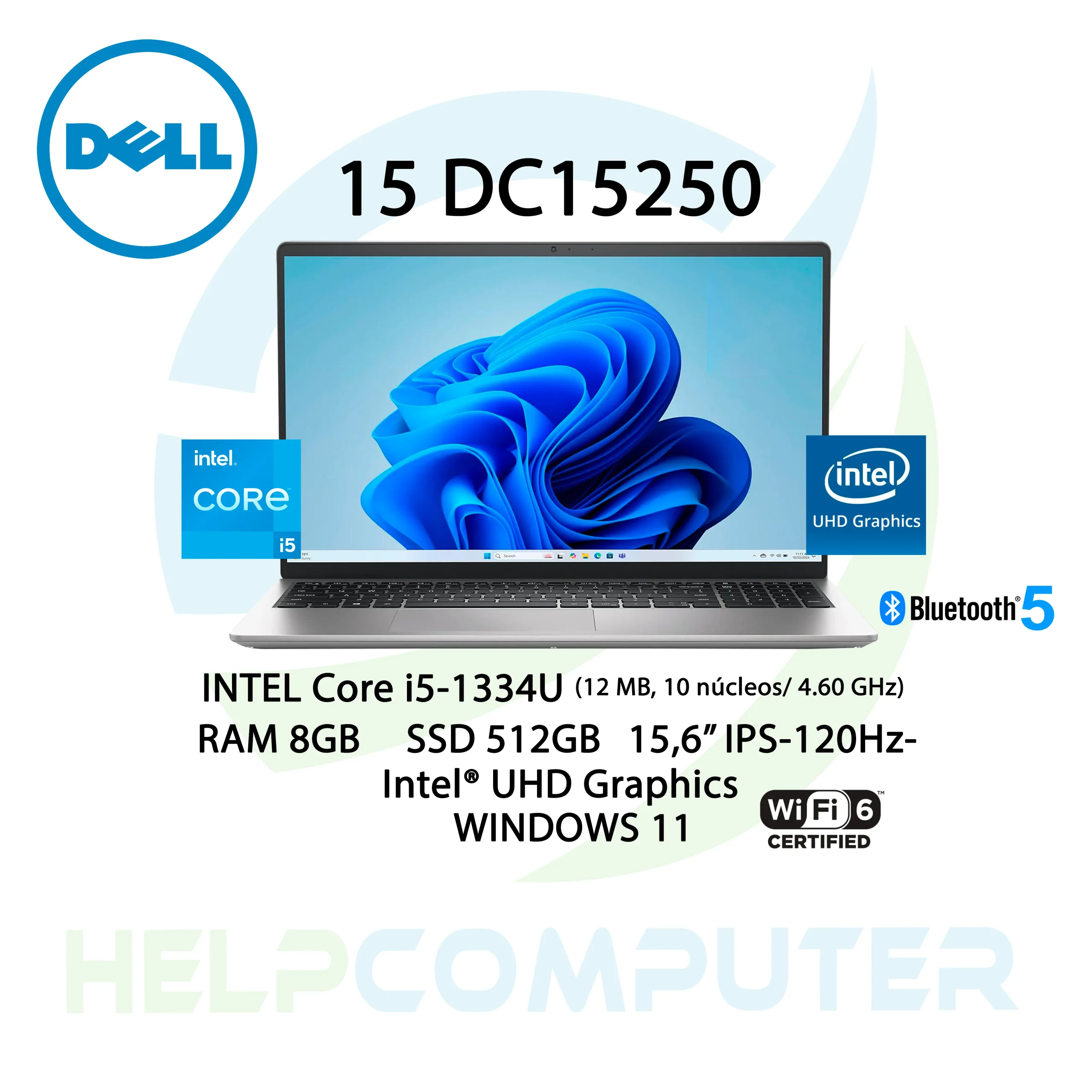 Laptop Dell Intel i5-13Gen 15.6″ 8GB RAM 512GB M.2