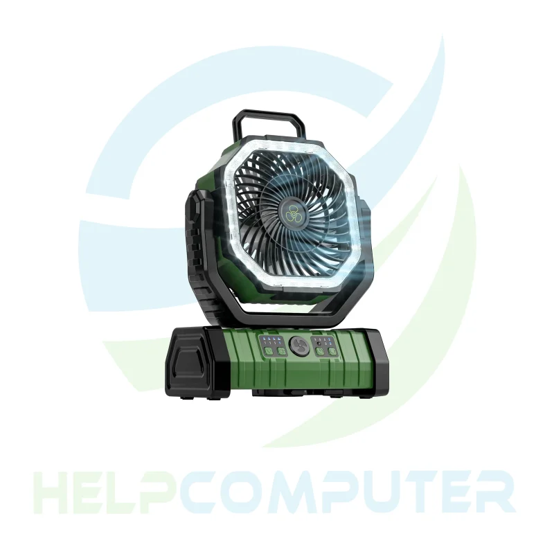 Ventilador portatil de camping bateria 20.000 mAh con linterna
