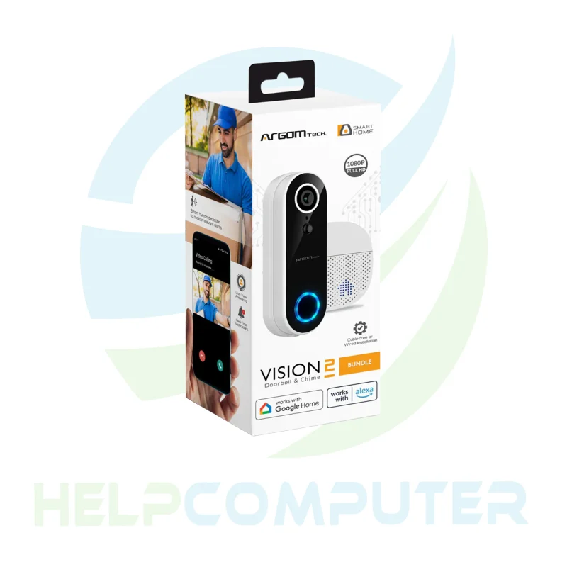 Timbre con video inteligente ArgomTech FHD 1080p y timbre Wi-Fi Vision 2