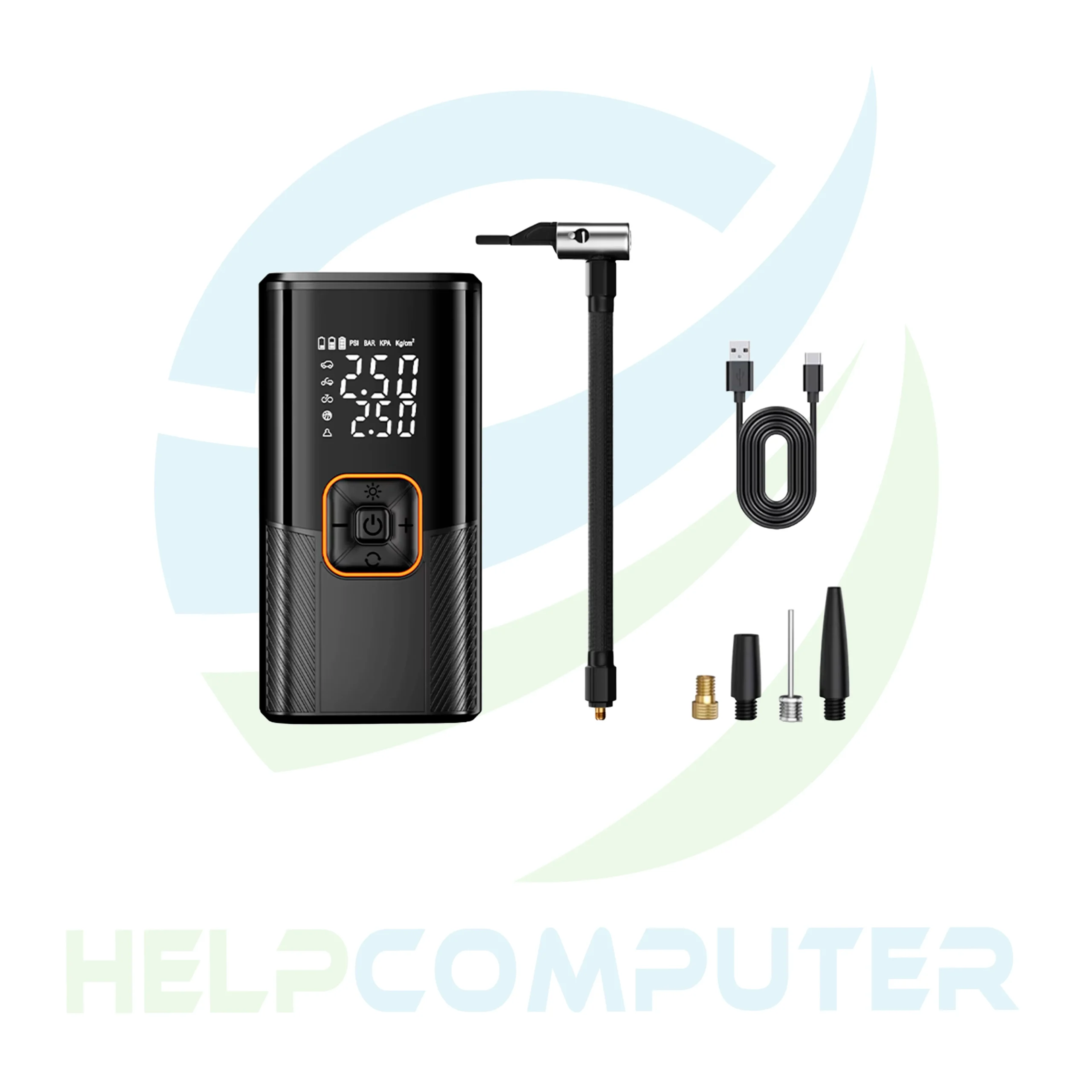 Compresor de aire portátil inflador digital automovil, moto, bicicleta - Imagen 3