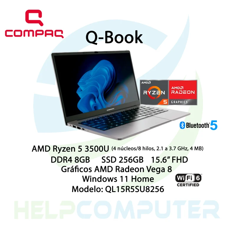 Laptop Compaq Q-Book Ryzen 5 3500U 8GB 256 SDD