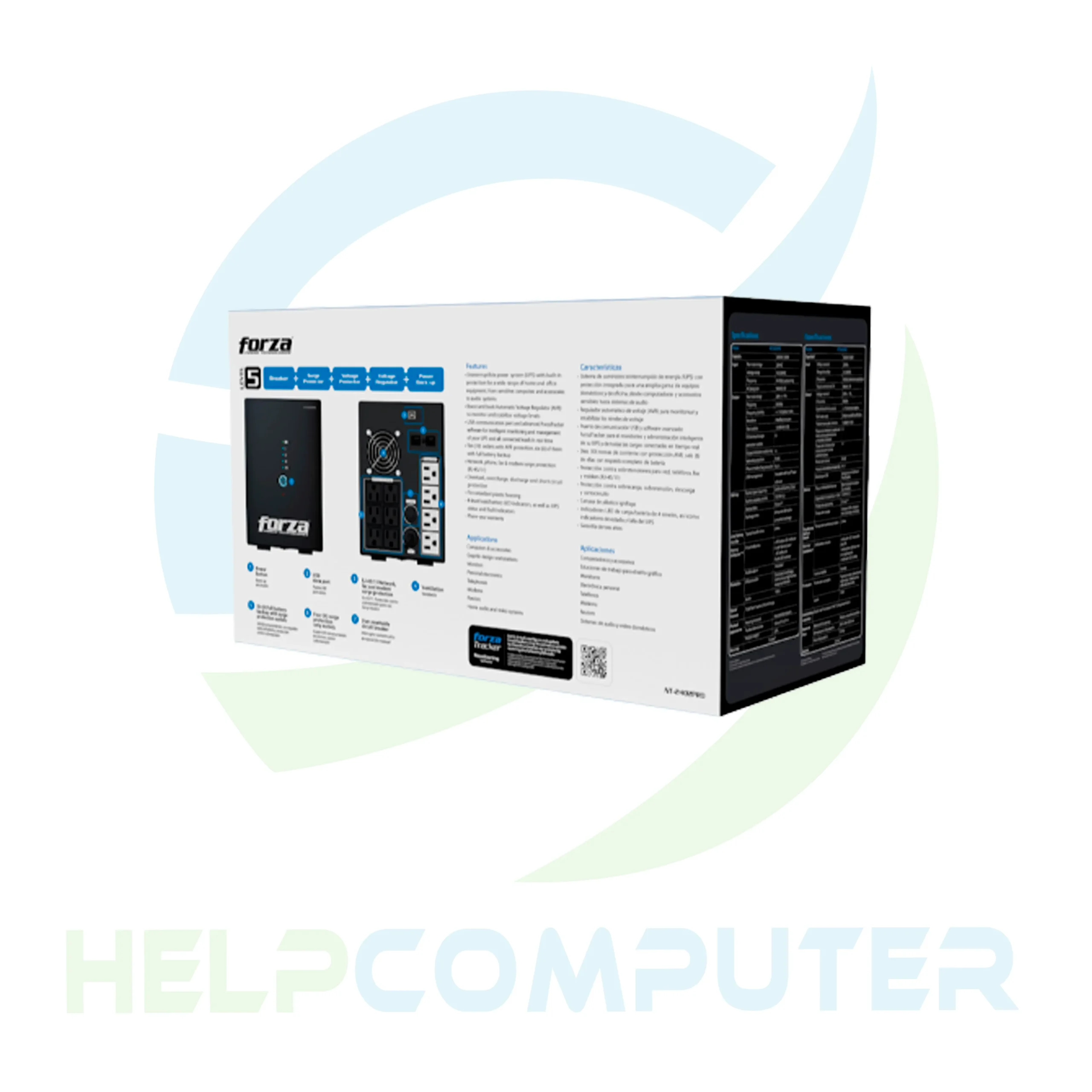 UPS Forza Interactivo 2400VA/1200W, 10 salidas, RJ45, torre 120V - Imagen 7