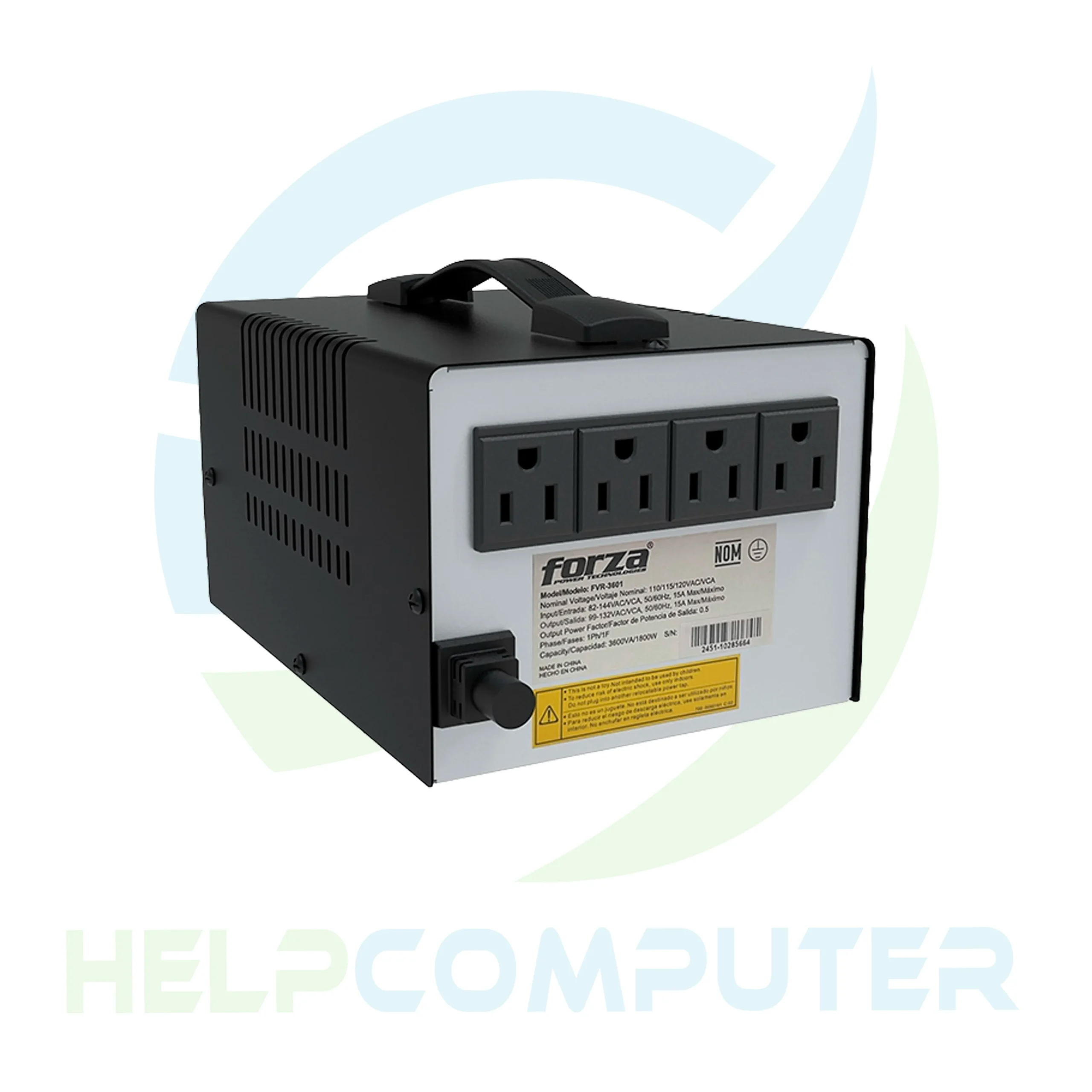 Regulador de voltaje Forza 3600VA/1800W, 4 salidas, LCD 120 - Imagen 7