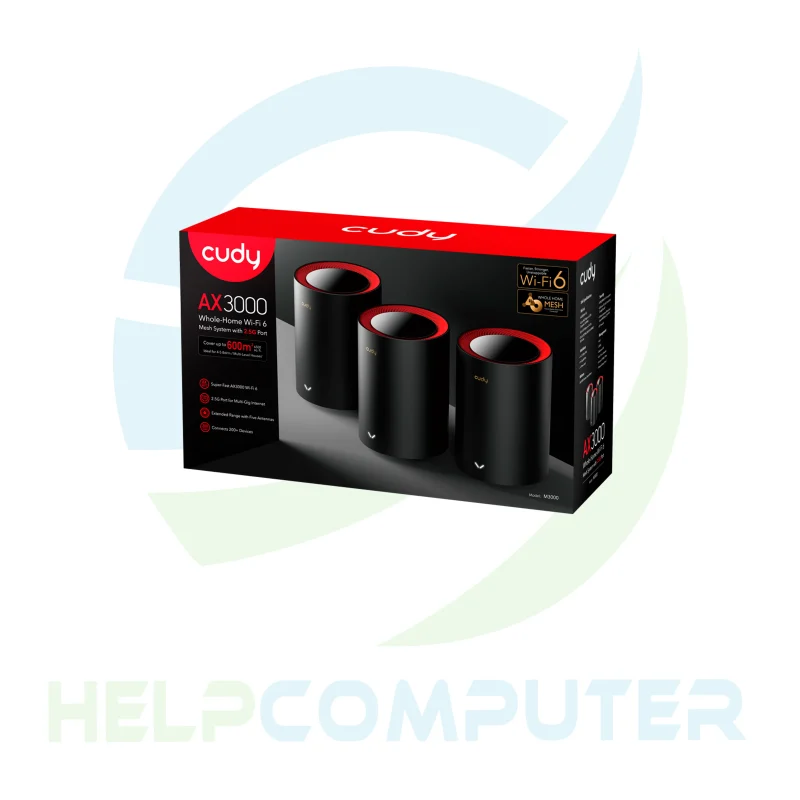 Router AX3000 sistema de malla WiFi 6 Cudy Pack de 3 2.5G