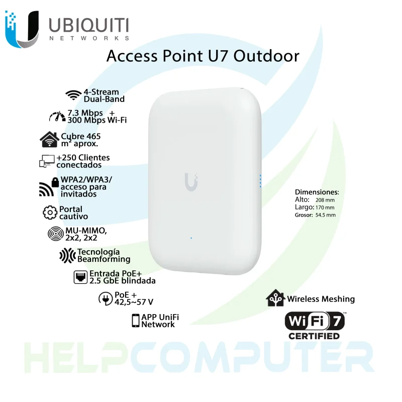 Acces Point Ubiquiti Unifi U7 Outdoor WiFi 7