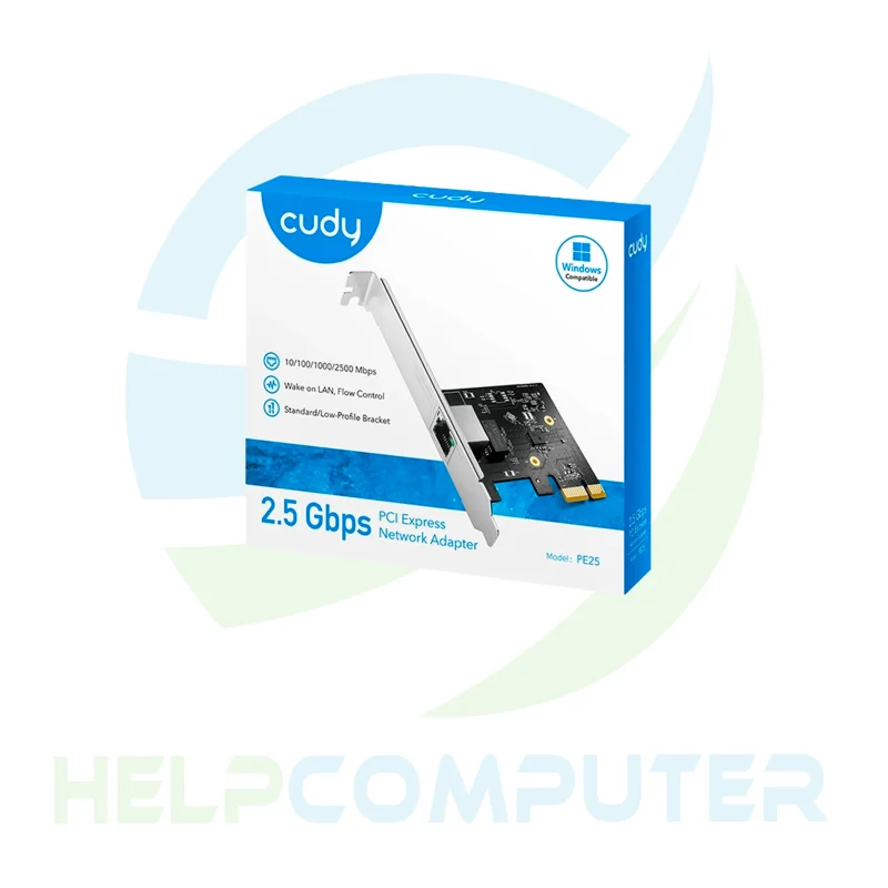 Adaptador Ethernet Gigabit PCI-E de 2,5 Gbps Cudy