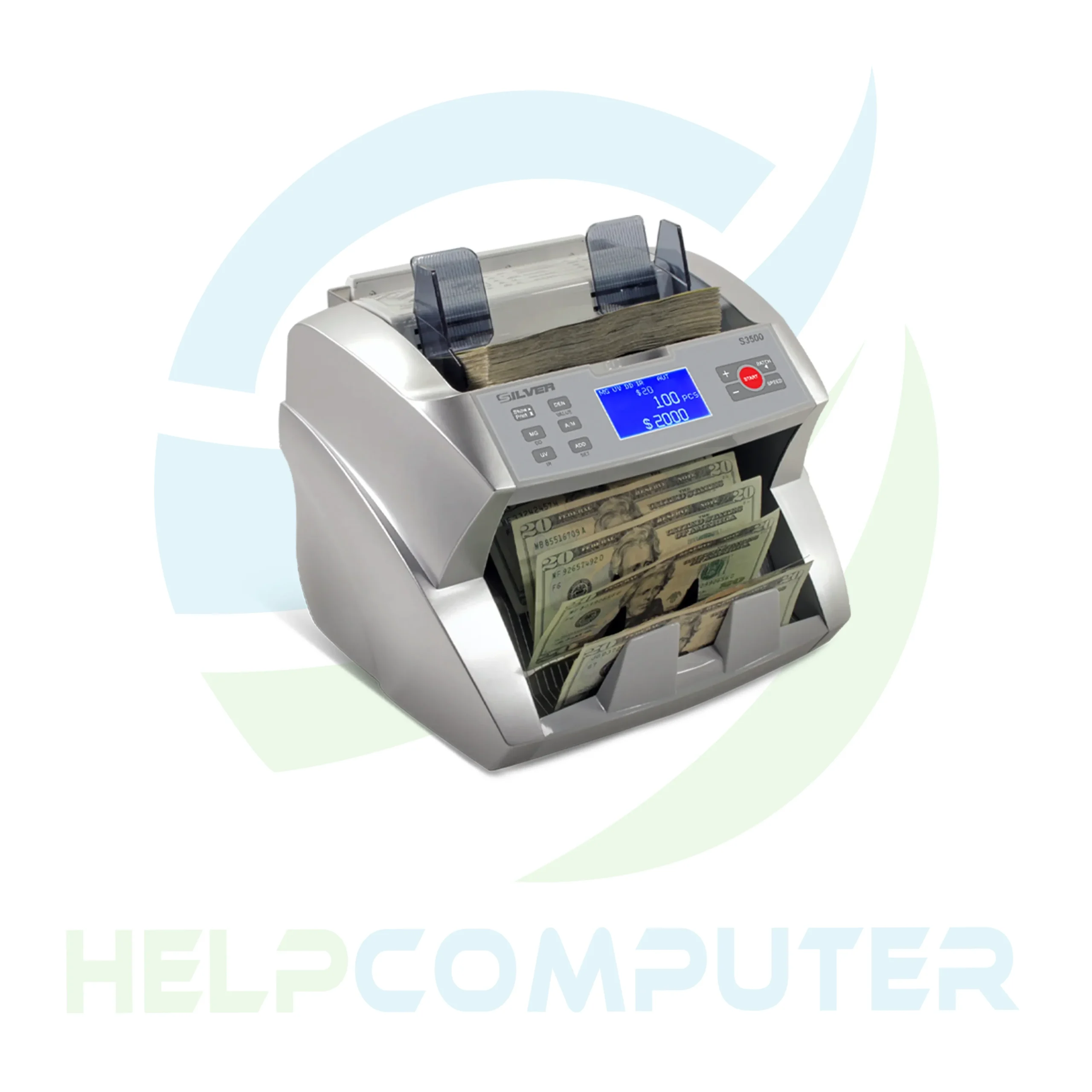 Contadora De Billetes Silver con visor LCD S3500 - Imagen 2