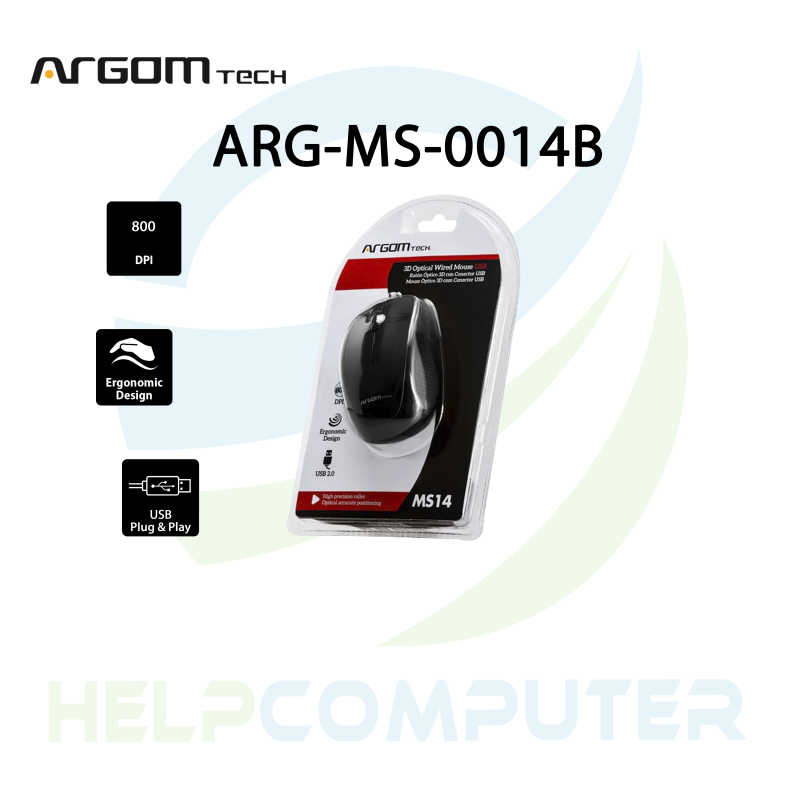 Mouse ArgomTech USB con cable clásico ARG-MS-0014B