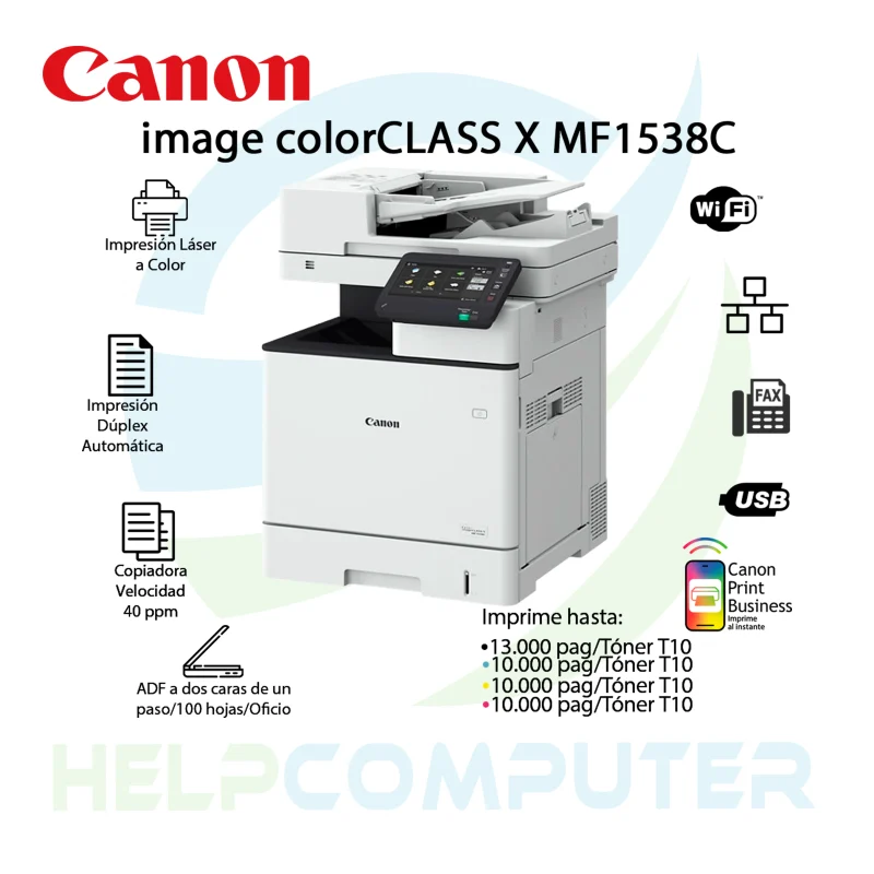 Impresora a color multifuncional Canon imageClase X MF1538C
