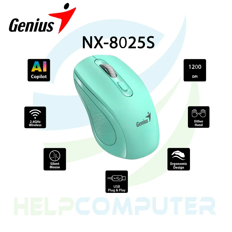Mouse Inalámbrico Genius NX-8025S silencioso