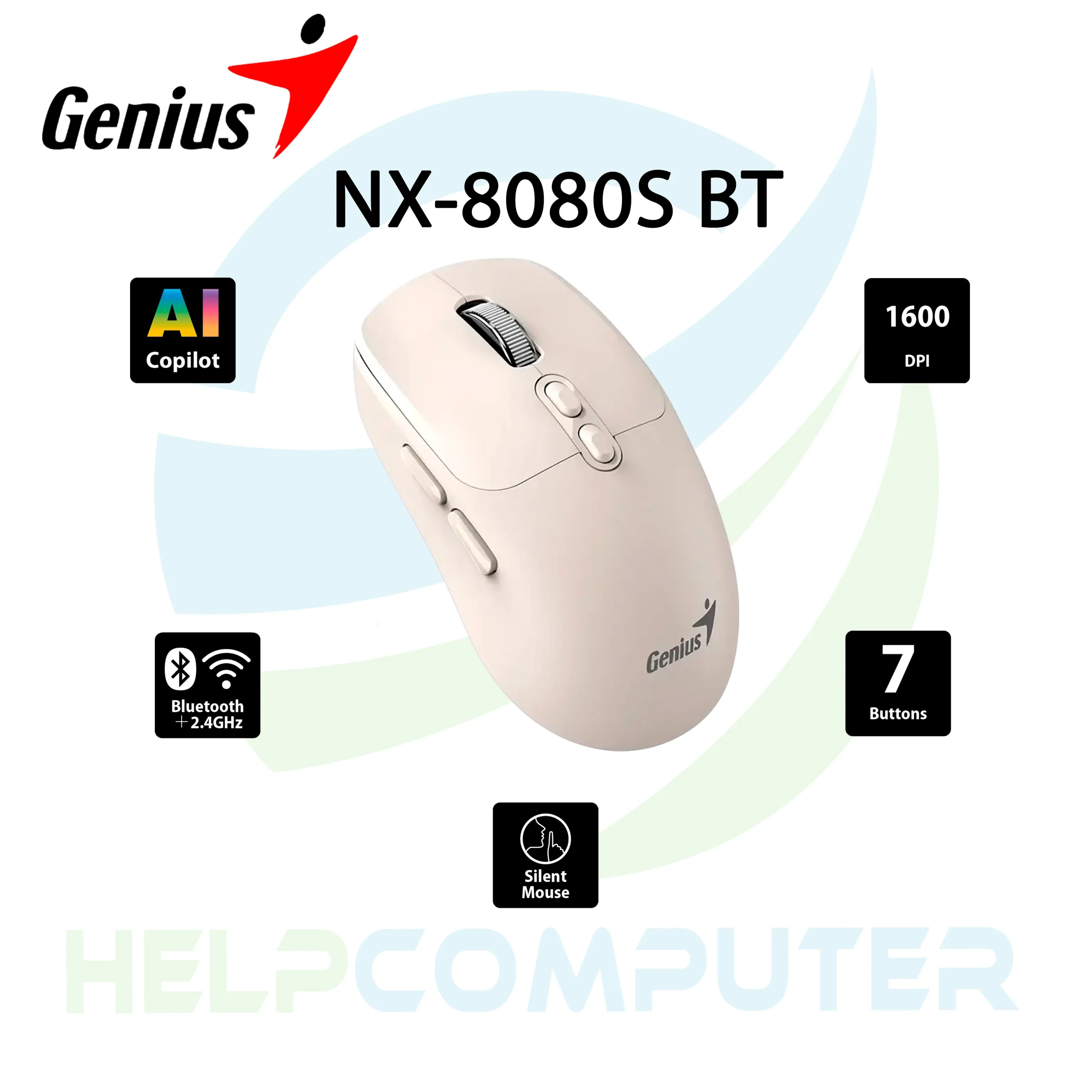 Mouse Inalámbrico Dual Genius NX-8080S Bluetooth - Imagen 10