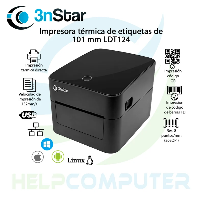 Impresora Térmica directa 3nStar LDT124 De Recibos 101mm