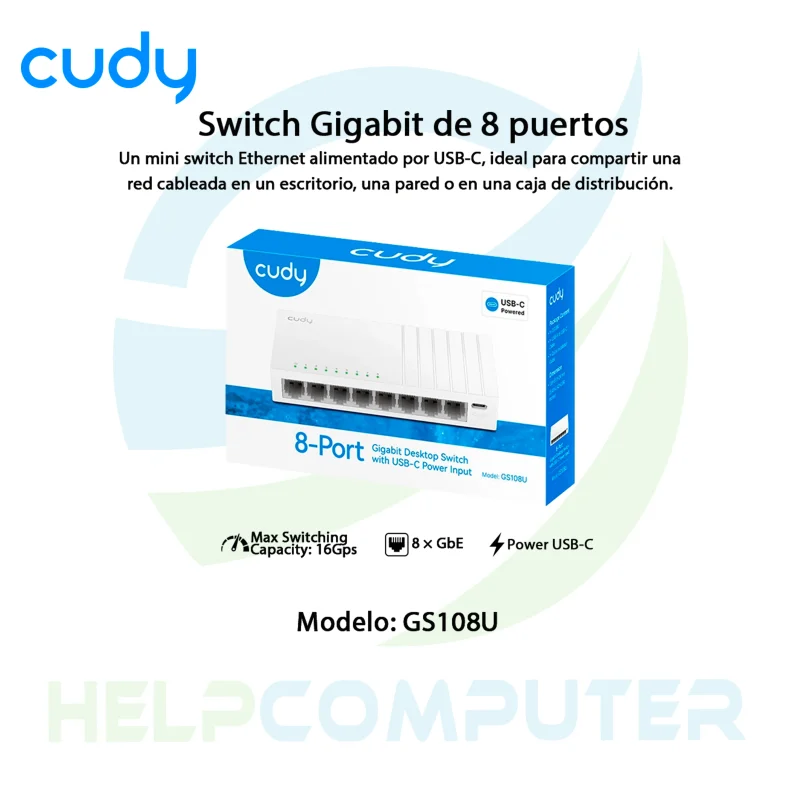Switch Gigabit de escritorio 8 puertos Cudy