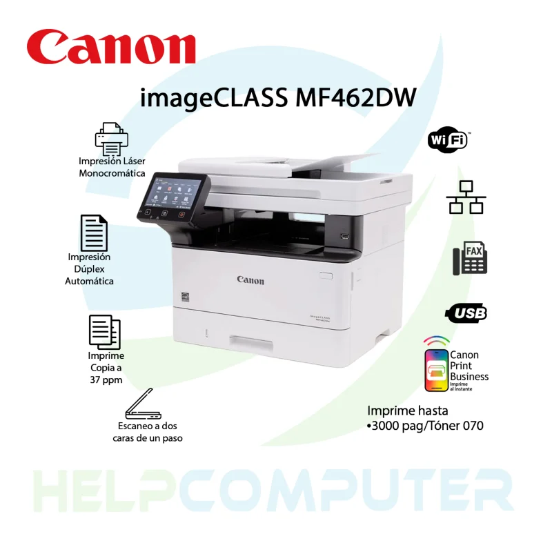 Impresora Canon imageCLASS MF462DW Multifuncional Láser monocromatica
