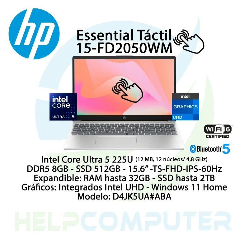 Laptop HP Essential Core Ultra 5 225U 8GB RAM 512GB SSD M.2